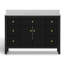 Ensemble de meuble-lavabo simple 48 po avec plateau en pierre d'ingénierie Dee, lavabo en céramique Dee-112740265