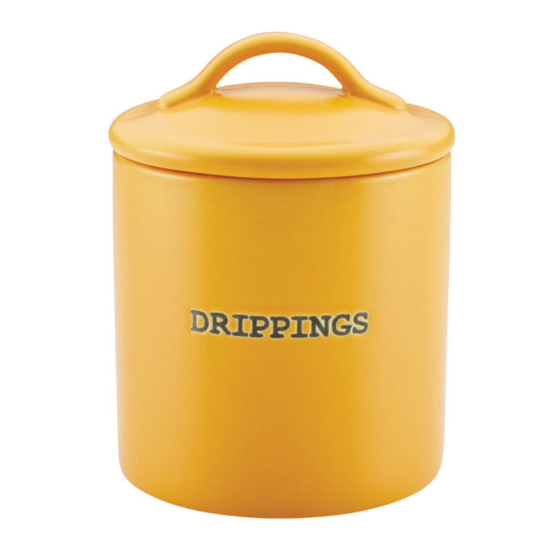 Ayesha Curry Ceramics Bacon Grease Jar, Mustard