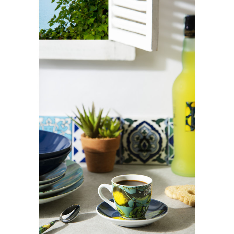 Boboli Porcelain Espresso Cup and Saucer