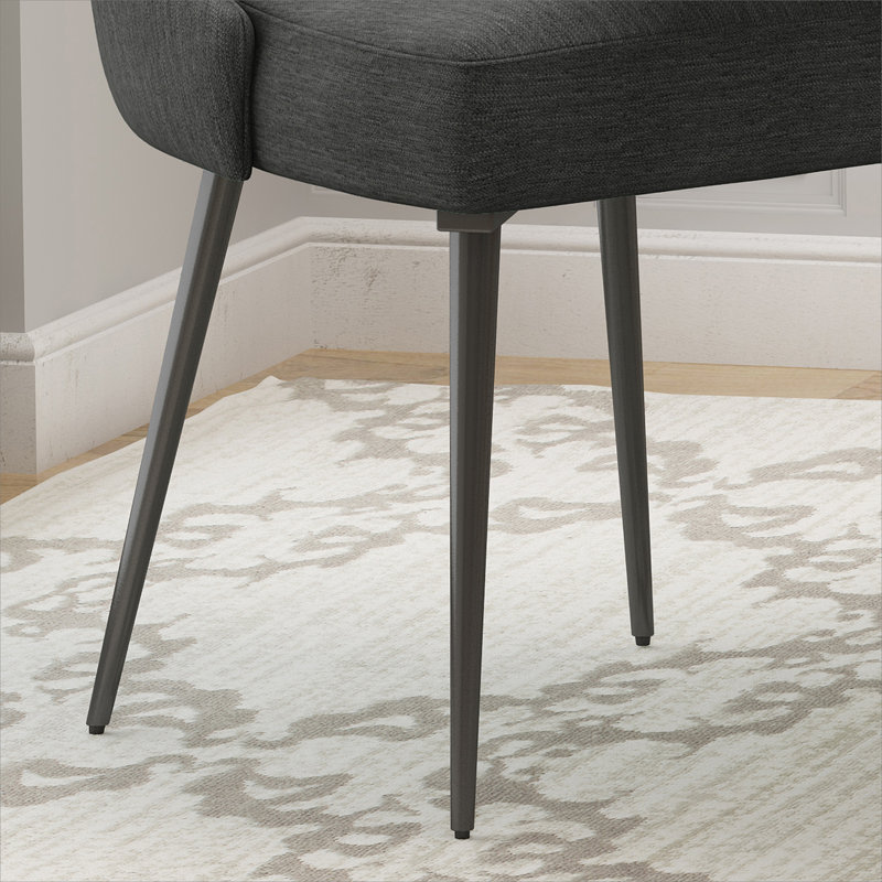 Chaise en tissu, Gris anthracite, Noir