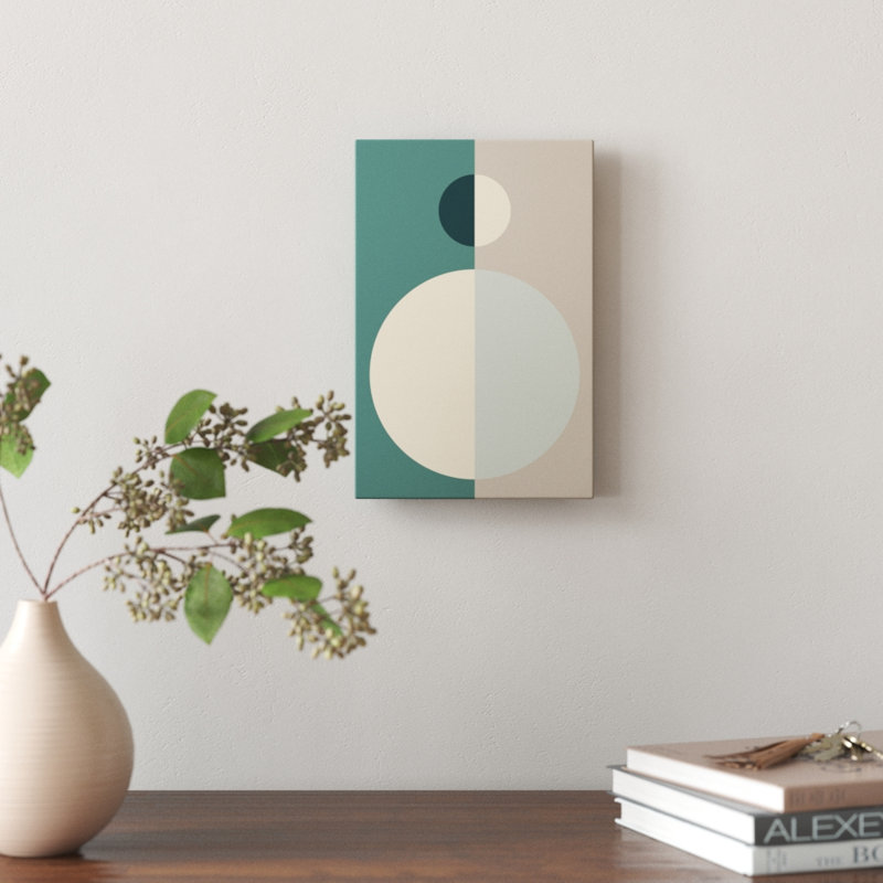 «Split Circles» par Marmont Hill - impression sur toile tendue, H 12 po x l 8 po x P 1,5 po