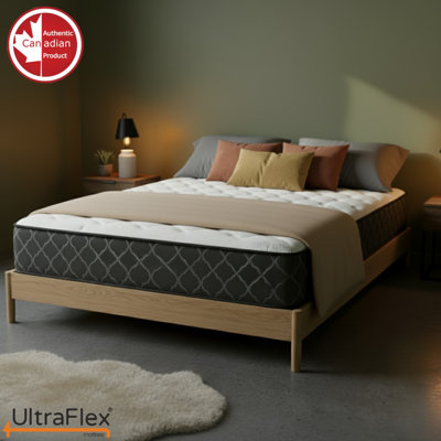 UltraFlex® SUMMIT Double Size Firm Pocket Coil Hybrid Mattress – Canadian-Made Orthopedic Support with Quilted Top & Cooling Comfort Foam