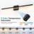 39" Black 5CCT Dimmable LED Vanity Light with Seeded Crystal Shade