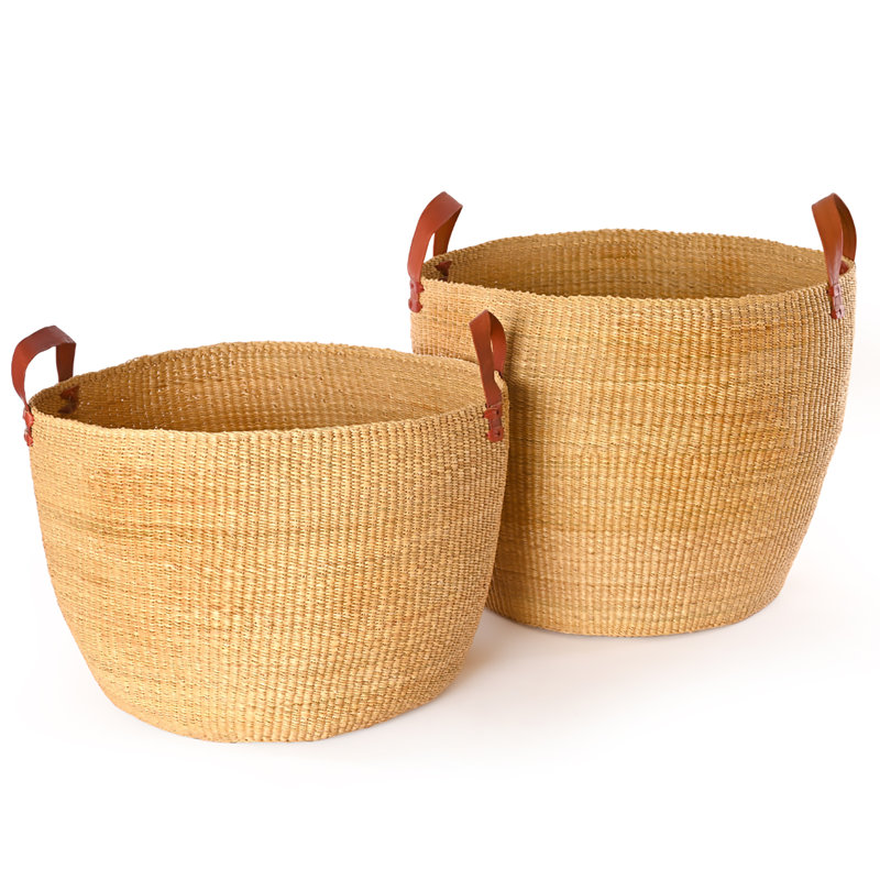Ensemble de deux grands paniers de rangement gigognes
