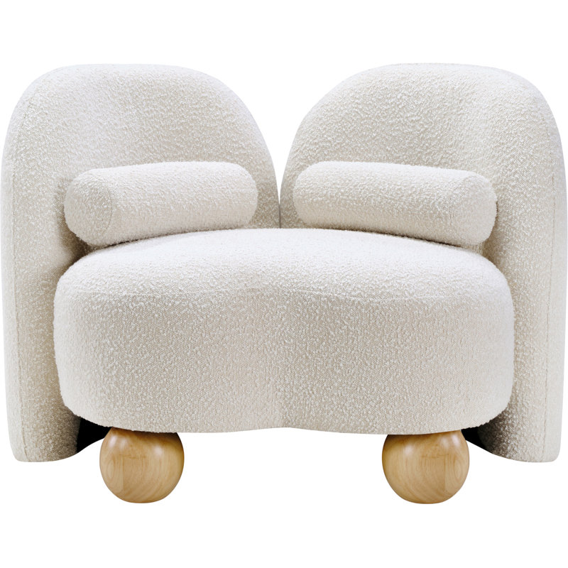 Daphne Upholstered Chair, Cream Boucle Fabric