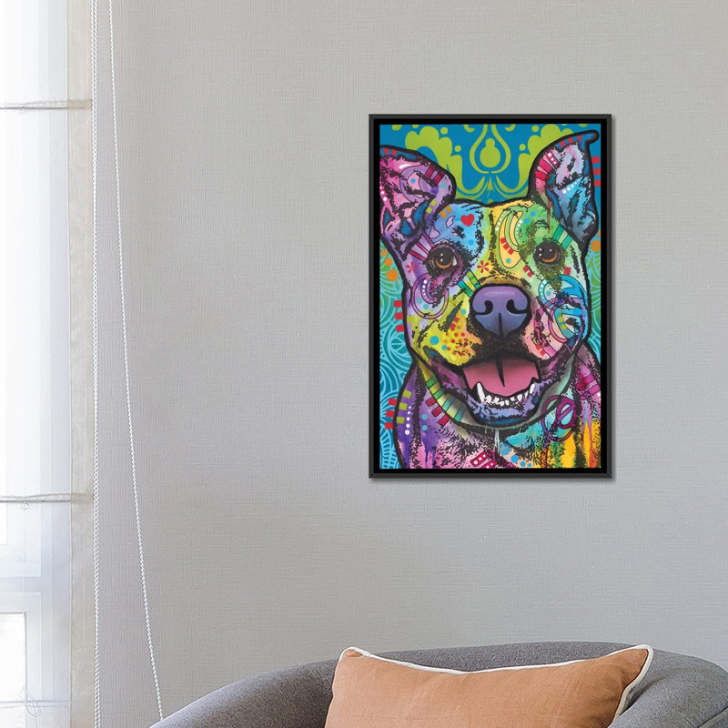 « beurres, foyer bull » par dean russo, reproduction d’impression sur toile tendue, H 48 po x l 32 po x P 1,5 po
