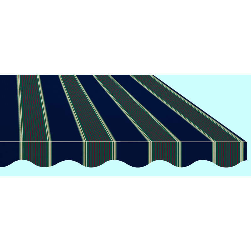 SunSetter Motorized Woven Acrylic Retractable Soffit Patio Awning, Right, 8" H x 204" W x 122" D, Captains Watch