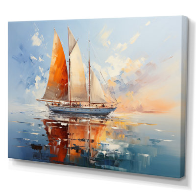 «Boat Minimalisme Regatta II», reproduction d'art sur toile