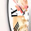 Rose, or, rouge, nuage abstrait beige - horloge murale moderne-60186641