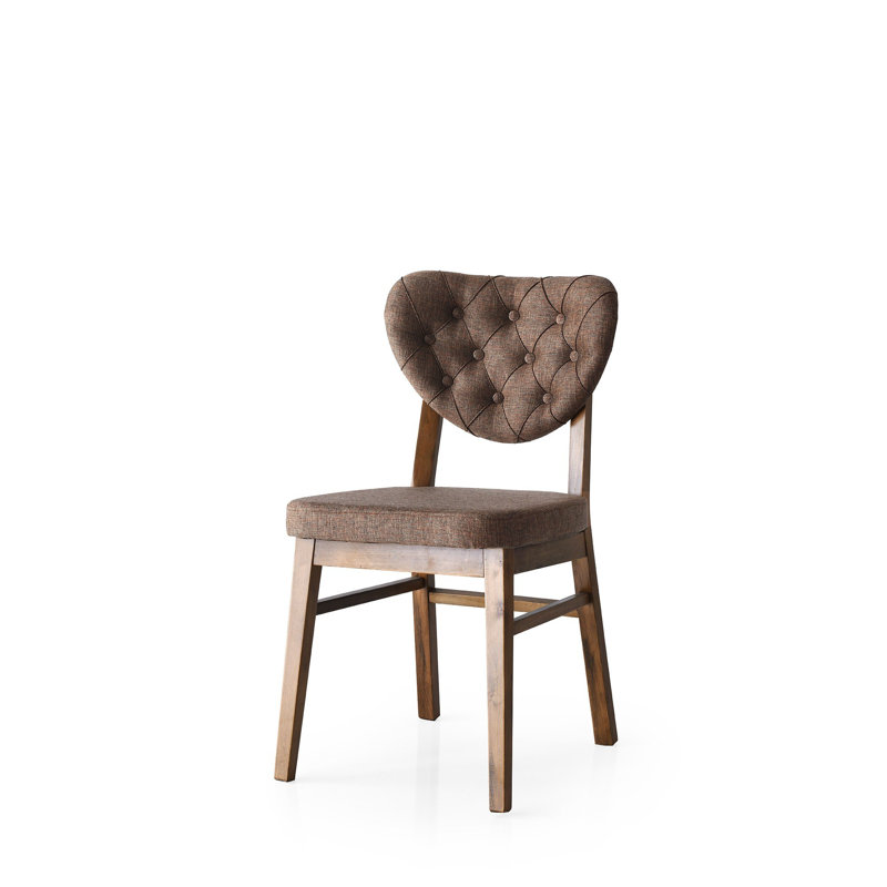Elegant Chair Set (2 Pieces), Traditional Brown, 18.5 x 20.5 x 34.6 inches | 100% Beech Frame, 100% Melamine Coated Particle Board Seat, 100% Plywood Back | Supports Up to 386 lbs, Perfect for Dining & Living Rooms