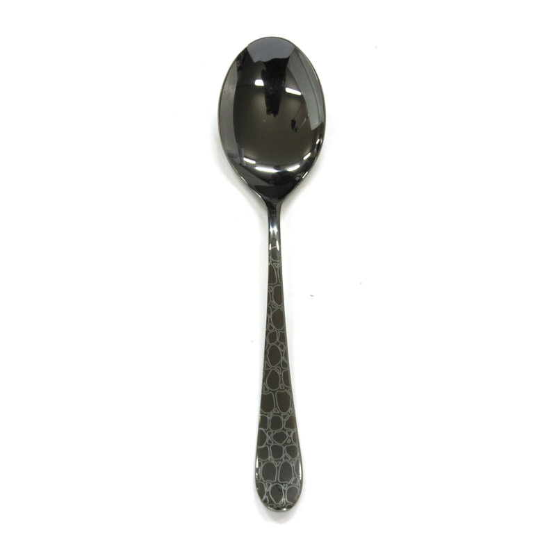 Cuillère à dessert Coccodrillo - 24 pièces, Oro-nero