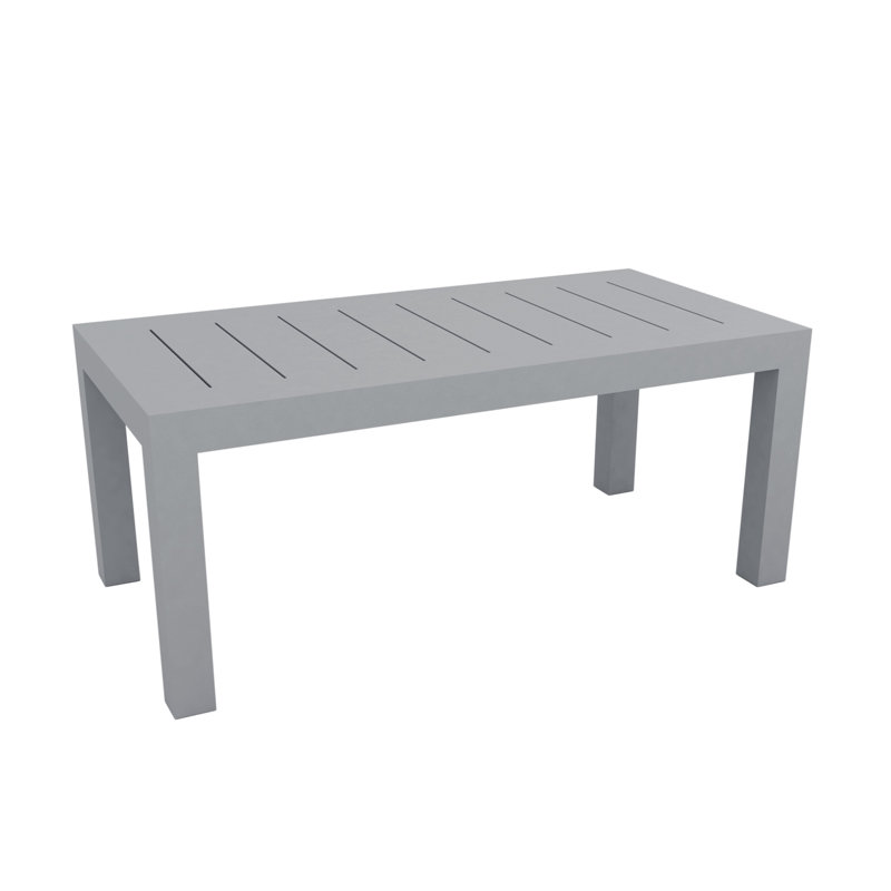 Jut Plastic/Resin Dining Table, Steel, 180x90x75
