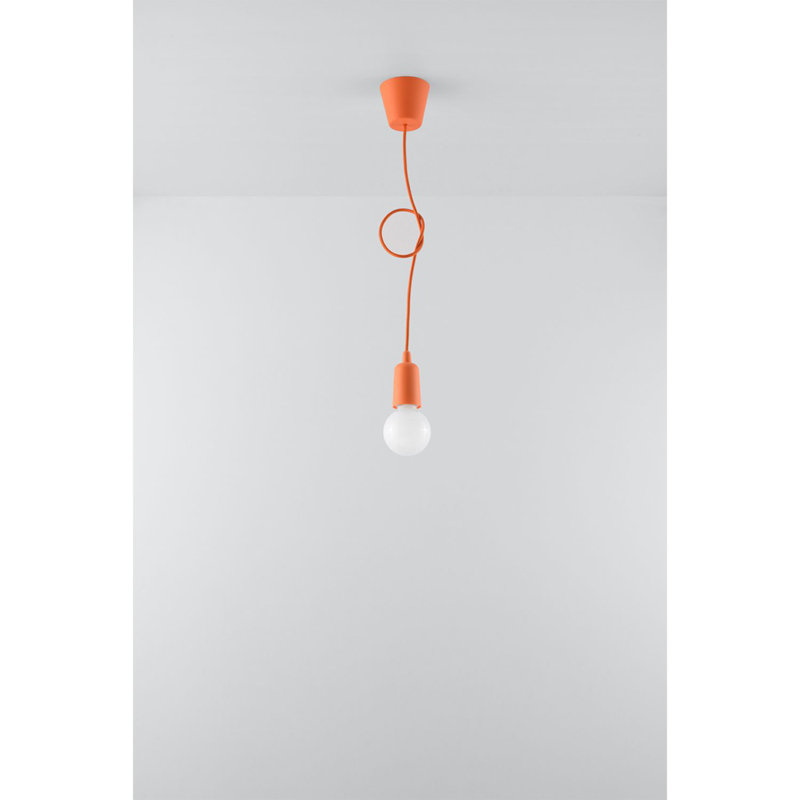 Anhua 1 - Light Bulb Pendant, Orange
