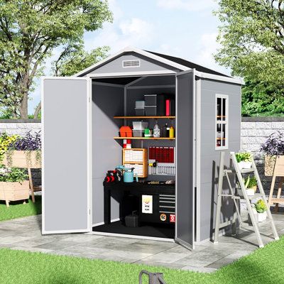 Outdoor 5 ft. W x 4 ft. D Plastic Garden Shed