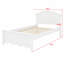 Base de lit plateforme en bois durable avec tête de lit en bois