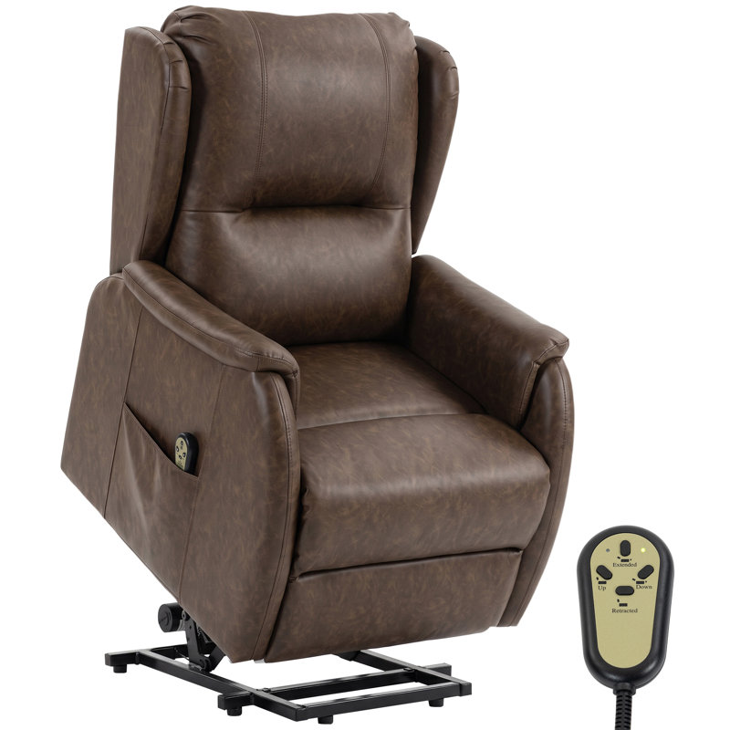 76cm Wide Lift Assist, Brown Faux Leather