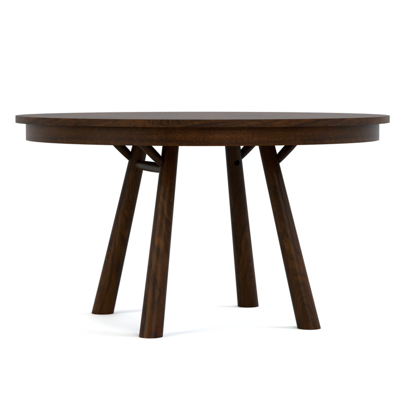 Hudson Valley Round Walnut Wood Dining Table