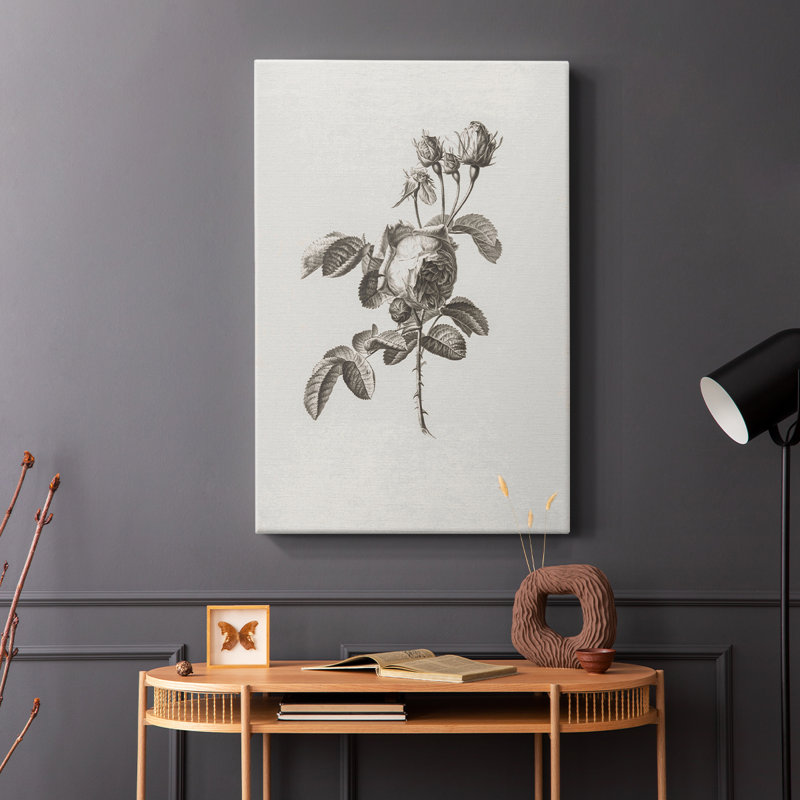 Imprimé floral rétro CCXXVII - galerie Cavas, H 60 po x l 40 po