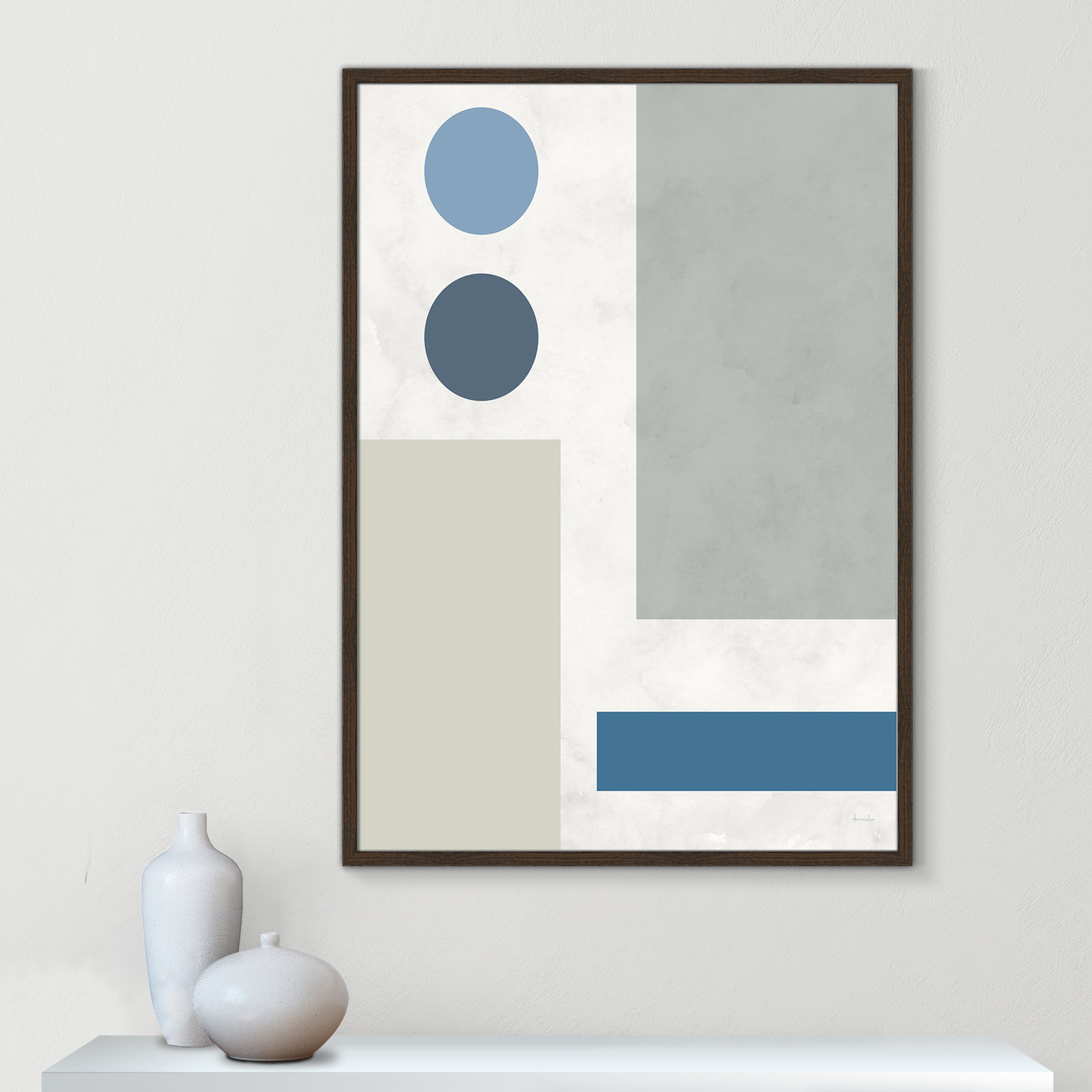 Stars Align I Print, 29.5" W x 41.5" H, Walnut Framed