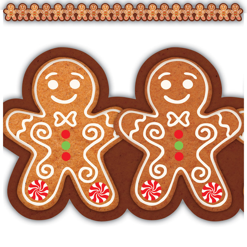 Bordure découpée à la main avec biscuits en pain d'épice