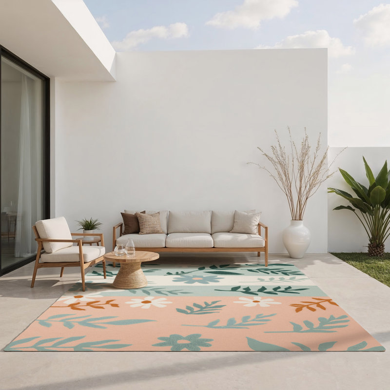 Olive Reverie Indoor And Outdoor Area Rug, Rectangle 5' x 7'