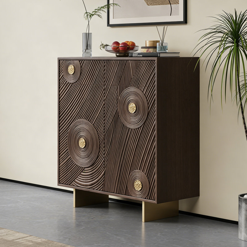 Armoire d'appoint moderne et luxueuse, Brun