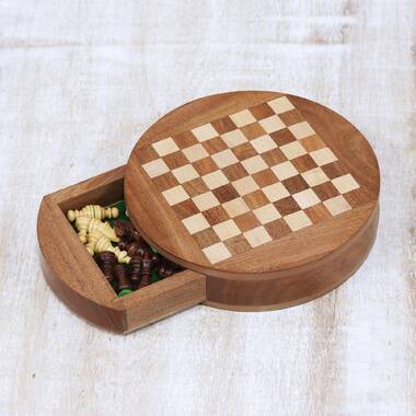 Mukhamedali Novica 2 Player Wood Chess And Checkers Set