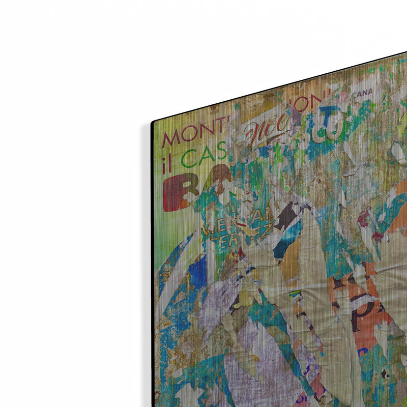 Orren Ellis «Bus Poster Remnant Siena 12» par IMB, art mural en métal, H 16 po x l 12 po