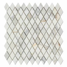 1.25 in. x 2.25 in. Grid Polished Marble Tile