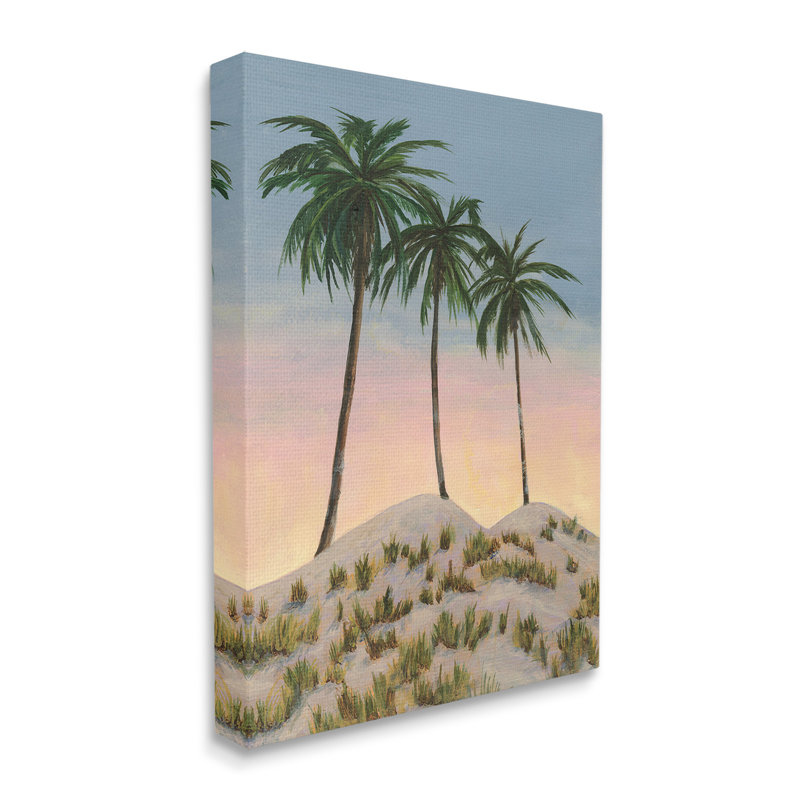 «Palm Trees on Hill» par Michael Willett, H 40 po x l 30 po