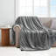Reversible Faux Fur Mink Fleece Blanket Throw - Ultra Soft Plush Luxury Sofa & Bed Throw, Warm Light-1021256508-1021256486