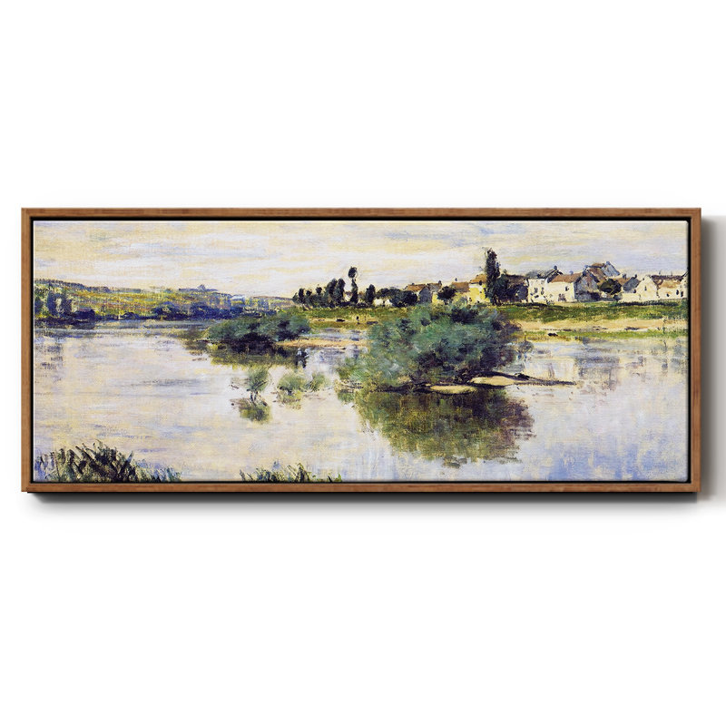La seine à Lavacourt, 1878 - Toile encadrée, H 20 po x l 50 po