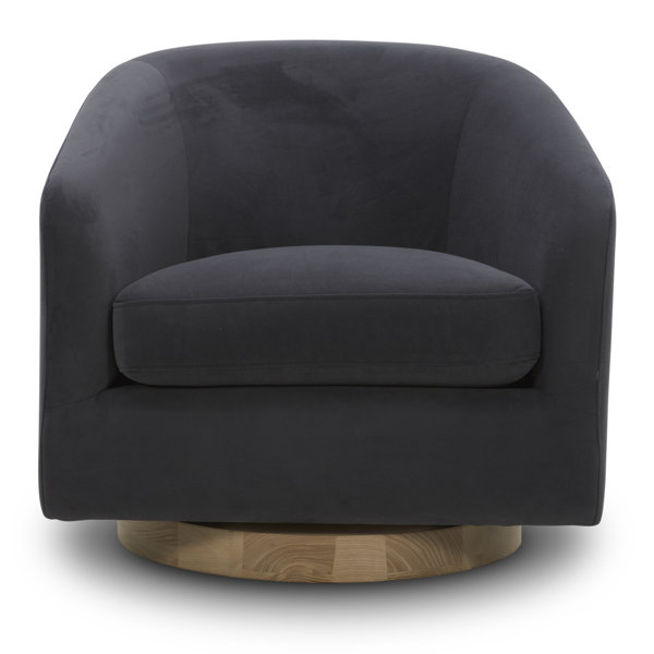 Bennett Upholstered Swivel Barrel Chair & Reviews | Birch Lane