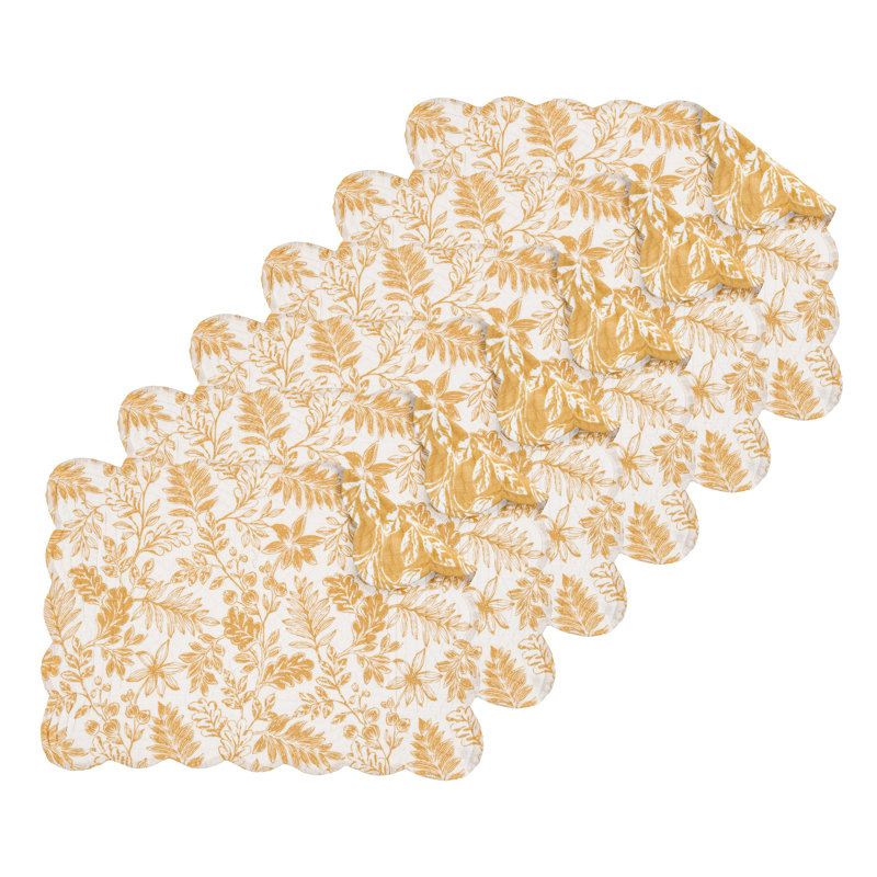 Ensemble de 6 napperons en coton Everview Gold