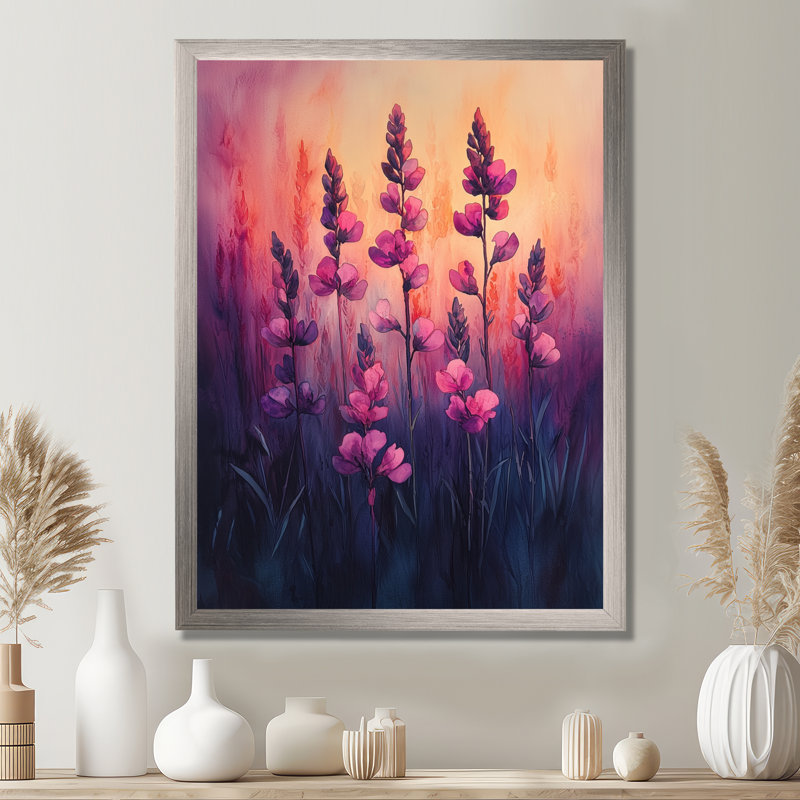 Bedwell - Floral Canvas Prints, Silver, H 20 po x l 12 po, Reproduction encadrée d'une seule photo