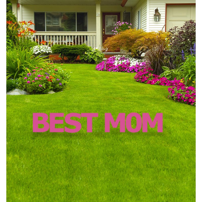 Lettres roses «Best Mom» 20 pouces de haut