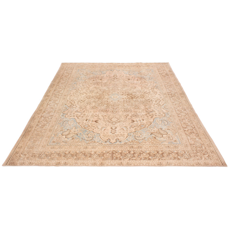 Tapis unique en laine de 9 pi 9 po x 11 pi 11 po Wandalene