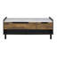 Table basse blanche et noyer avec plateau relevable