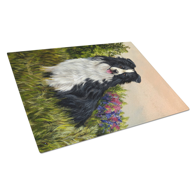 Planche à découper en verre Caroline's Treasures, Border collie simplicité