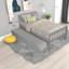 Lits simples peu encombrants avec structure et lit gigogne en bois gris pour les chambres modernes