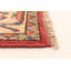 Tapis rouge en laine noué à la main de conception unique 6 pi 6 po x 9 pi 9 po Haylo
