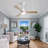 48 Inch Wood Ceiling Fan With 3 Solid Wood Blades Remote Control Reversible DC Motor For Living Room-102062881-102062882
