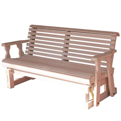 Banc de véranda robuste avec roulettes rétractables de 800 lb, 4 pi