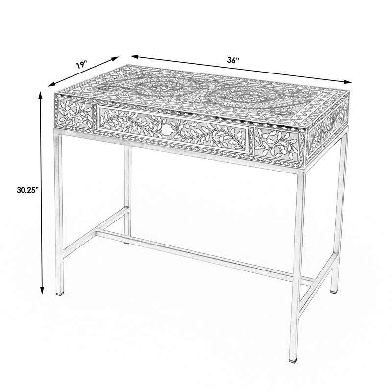 Perilla Bone Inlay Writing Desk