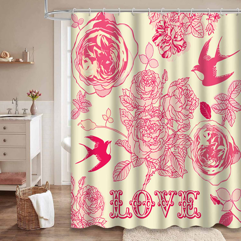 Rideau de douche imperméable avec 12 crochets, L 72 po x l 84 po