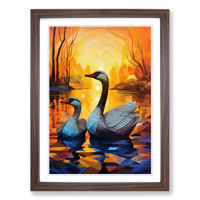 Goose Orphism Art - Framed Print