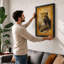 Golden Leopard Rustic - Framed Print-1089834454-1089834456