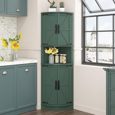 Grande armoire de coin 64,8 po Farmhouse