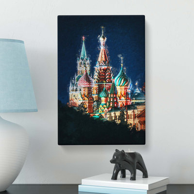 The Kremlin in Moscow Russia - Wrapped Canvas