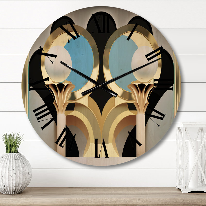 Horloge murale surdimensionnée en bois, Moyenne